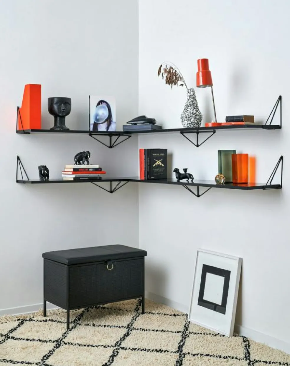 Pythagoras Hyllplan Large, Svart