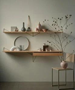 Pythagoras Hyllplan Large, Svart