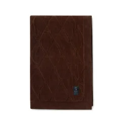 Quilted Organic Cotton Velvet Överkast 260x240 cm, Brun