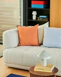 HAY Modulsoffor|3-Sitssoffor-Quilton 3-Sitssoffa Konfiguration 1, Läder Sense Nougat