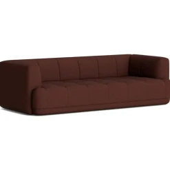 HAY 3-Sitssoffor-Quilton 3-Sitssoffa, Läder Sense Cognac