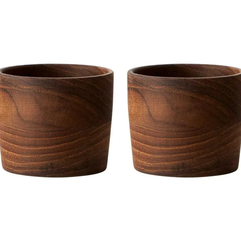Raw Äggkopp 2-Pack, Teak