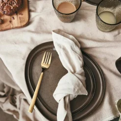 Aida Mattallrikar-Raw Organic Tallrik 25x29 cm, Metallic Brown