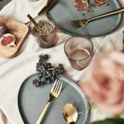 Aida Mattallrikar-Raw Organic Tallrik 25x29 cm, Metallic Brown