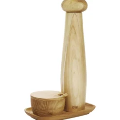 Aida Förvaringsburkar & Lock|Kryddkvarnar-RAW Teak Salt- Och Pepparkvarnsset