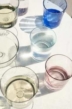 Aida Dricksglas-RAW Unique Swirl Glas Låg 30 cl, Rök