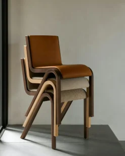 Audo Copenhagen Stolar-Ready Stol, Klädd Framsida, Svart Ek / Läder Dakar 0842