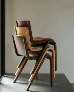 Audo Copenhagen Stolar-Ready Stol, Klädd Framsida, Svart Ek / Läder Dakar 0842