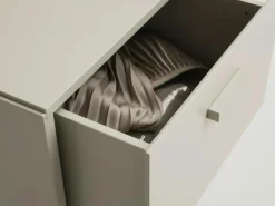 String Byråer-Relief Byrå Hög Med Sockel, Vit