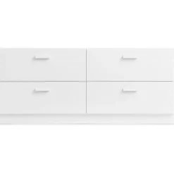 Relief Byrå Låg Med Sockel, Vit