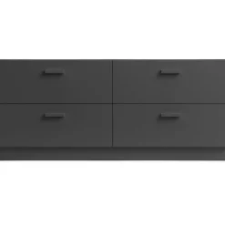 Relief Byrå Låg Med Sockel, Vit