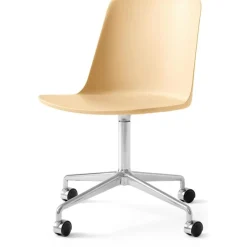 Rely Stol HW21 Snurrbar, polerad aluminium/beige