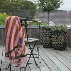 RETRO Pläd 125x170 cm, Rust Red