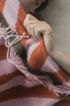 RETRO Pläd 125x170 cm, Rust Red