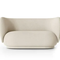 Ferm Living 2-Sitssoffor-Rico Buclé 2-Sitssoffa, Sand