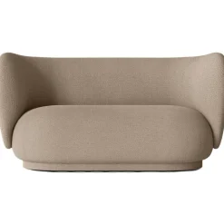 Ferm Living 2-Sitssoffor-Rico Buclé 2-Sitssoffa, Sand