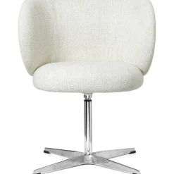 Ferm Living Skrivbordsstolar & Kontorsstolar|Stolar-Rico Dining Swivel Bouclé Stol, Off-white