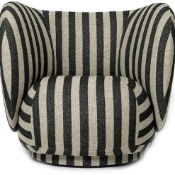 Ferm Living Fåtöljer-Rico Loungefåtölj Louisiana, Sand / Svart