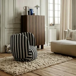 Ferm Living Fåtöljer-Rico Loungefåtölj Louisiana, Sand / Svart