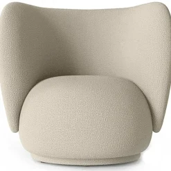 Ferm Living Fåtöljer-Rico Wool Bouclé Loungestol, Off-white