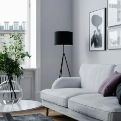 Rina Golvlampa H145 cm, Svart