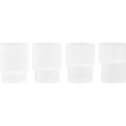 Ferm Living Snapsglas & Avecglas|Dricksglas-Ripple Glas 4-pack 20 cl, Klar