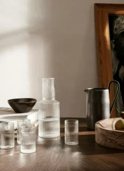 Ferm Living Vattenkaraffer & Vattenkannor-Ripple Karaff 1 L, Klar