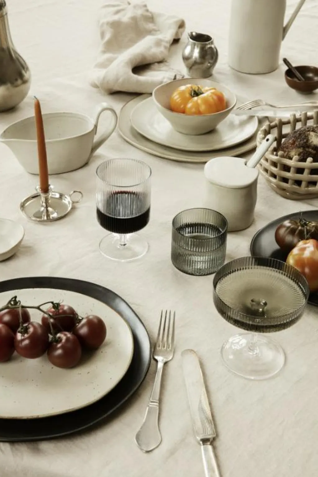 Ferm Living Dricksglas-Ripple Low Dricksglas 4-pack, Klar