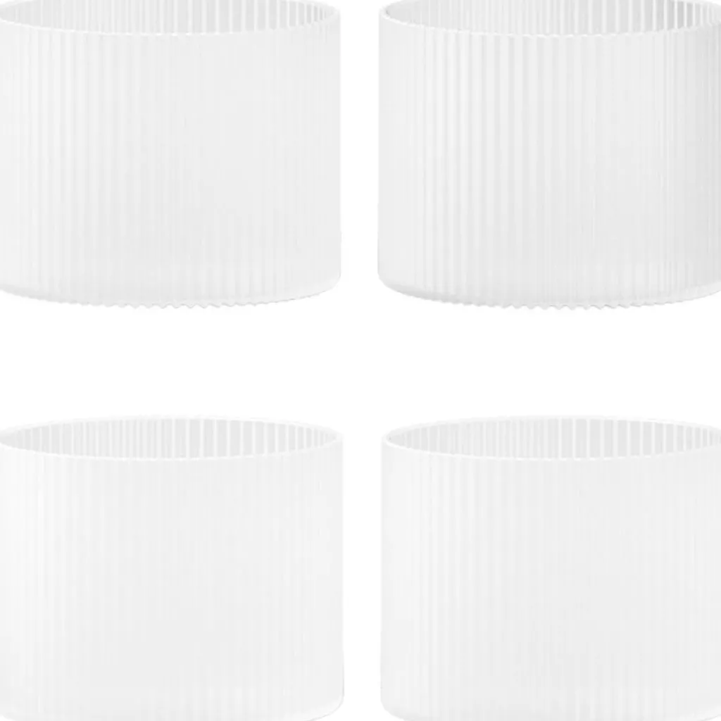 Ferm Living Dricksglas-Ripple Low Dricksglas 4-pack, Klar