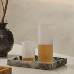 Ferm Living Mjölkkannor-Ripple Mjölkkanna H16 cm, Smoked Grey