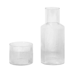 Ripple Small Carafe Set Karaff Med Dricksglas, Klar