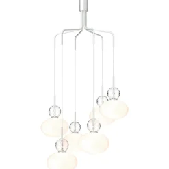 Rizzatto Cluster 6 Ljuskrona, Mässing / Opal