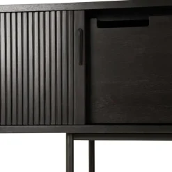 Ethnicraft Skänkar & Sideboards|Tv-Bänkar & Mediabänkar-Roller Max Skänk Mörkbetsad Teak, 242 cm