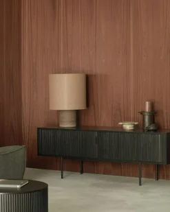 Ethnicraft Skänkar & Sideboards|Tv-Bänkar & Mediabänkar-Roller Max Skänk Mörkbetsad Teak, 242 cm