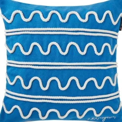 Lexington Prydnadskuddar & Fodral-Rope Wave Kuddfodral 50x50 cm, Blå/Vit
