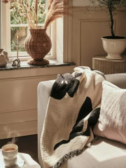 Broste Copenhagen Plädar & Filtar-Rosita Pläd 130x180 cm, Svart