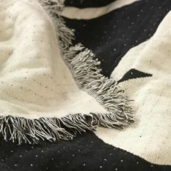 Broste Copenhagen Plädar & Filtar-Rosita Pläd 130x180 cm, Svart