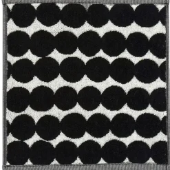 Räsymatto Hand Handduk 50x70 cm, Svart/Vit