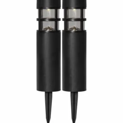 Rundi Pollare 2-pack, Solcell Svart