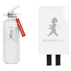 Safe and Stylish Brandsläckare 2 kg + Brandfilt, Vit