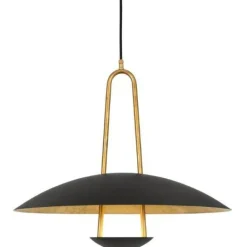 Konsthantverk Pendellampor-Satellit Pendel Rå Mässing / Svart, 55 cm