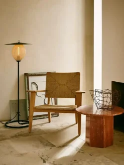 GUBI Golvlampor|Golvlampor Utomhus-Satellite Golvlampa Utomhus, Cream White Semi Matt