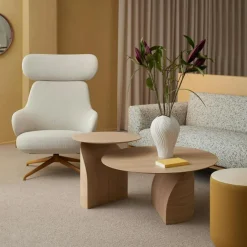 Savoa Soffbord Ø84 cm, Oljad Ek