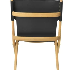 Saxe Loungefåtölj, Oljad Ek / Svart Läder