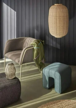 Hübsch Sittsäckar & Sittpuffar-Sculpture Sittpuff, Mörkgrå