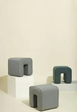 Hübsch Sittsäckar & Sittpuffar-Sculpture Sittpuff, Mörkgrå