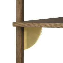 Sector Single Narrow Hylla 34x54 cm, Rökt Ek/Mässing