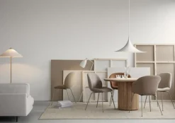 GUBI Pendellampor-Semi Pendel Ø90 cm, Vit Halvmatt