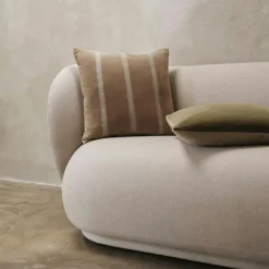 Senti Stripe Kuddfodral 50x50 cm, Carob Brown