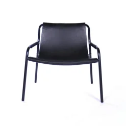 OX Denmarq Fåtöljer-September Stol, Svart Underrede, Svart Läder